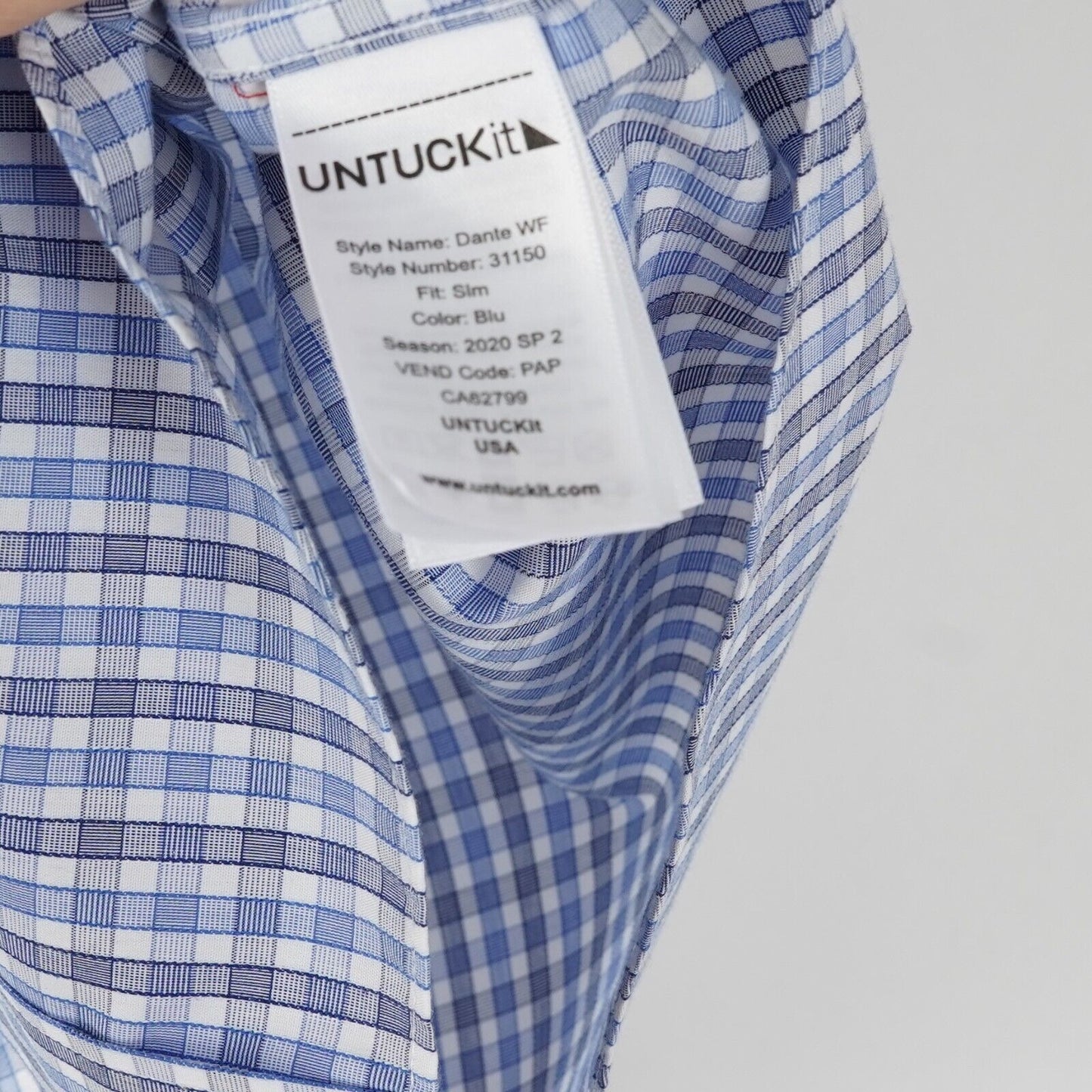 Untuckit Wrinkle Free Short Sleeve Dante Shirt - M