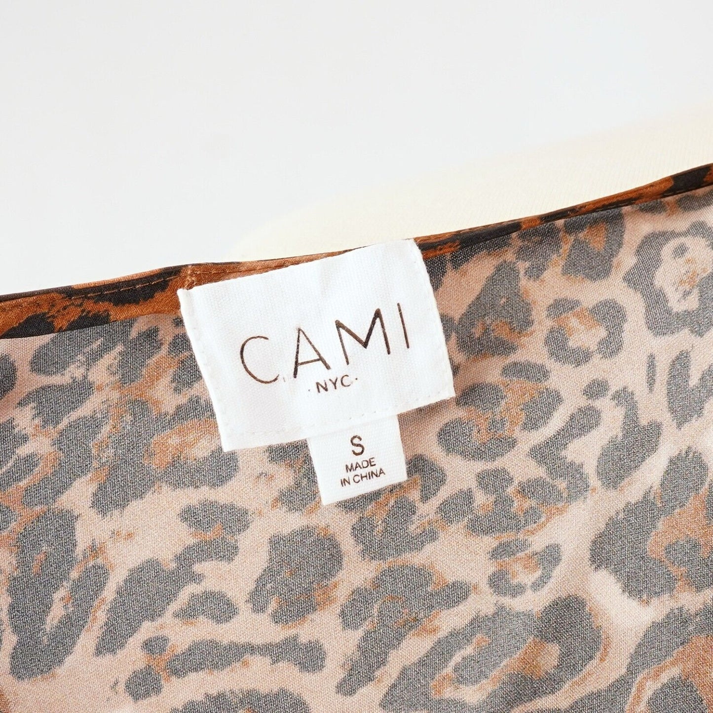 Cami NYC Silk Axel Tank Top Animal Print - S