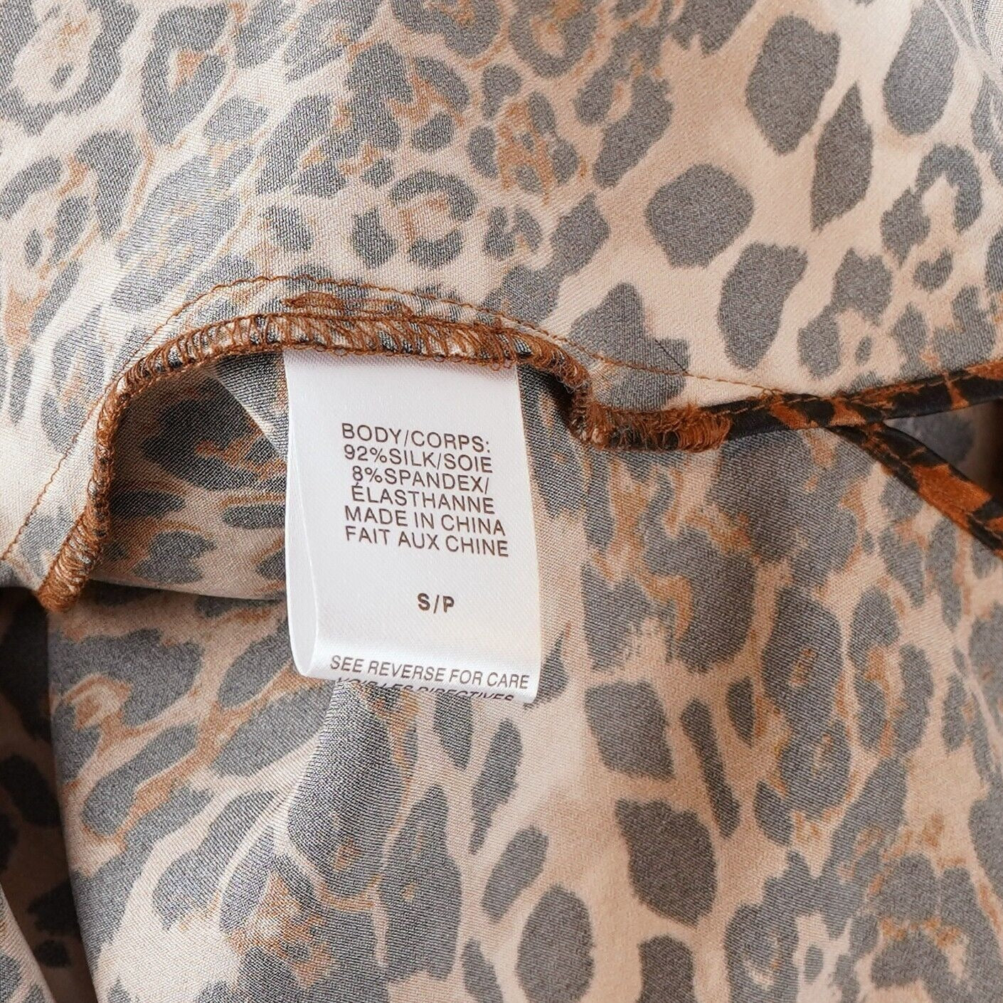 Cami NYC Silk Axel Tank Top Animal Print - S