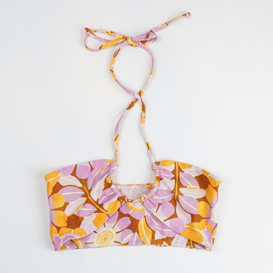 Stone Fox Swim Meadow Bandeau Top Retro Bloom - S