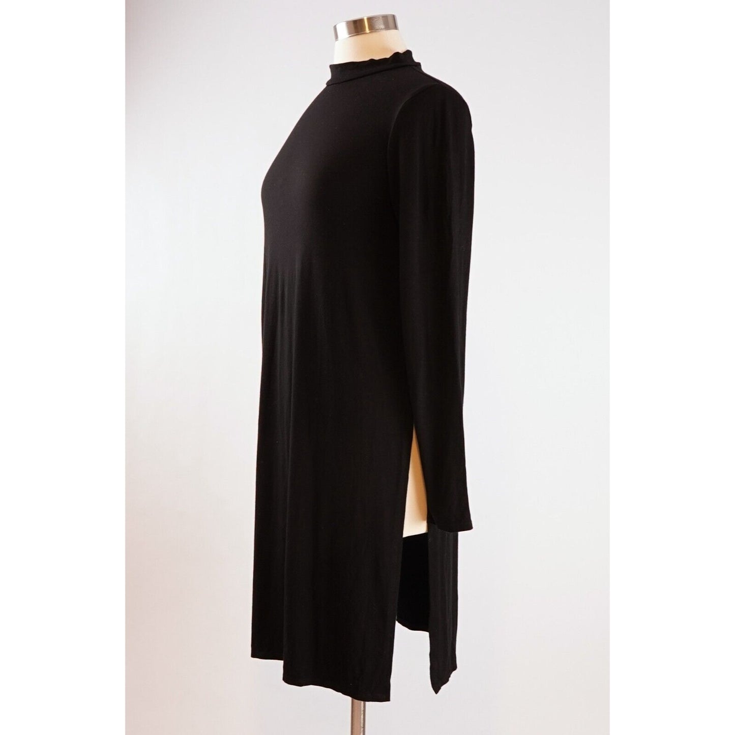 Eileen Fisher Back Long Sleeve Single Side Slit Tunic Dress - XS