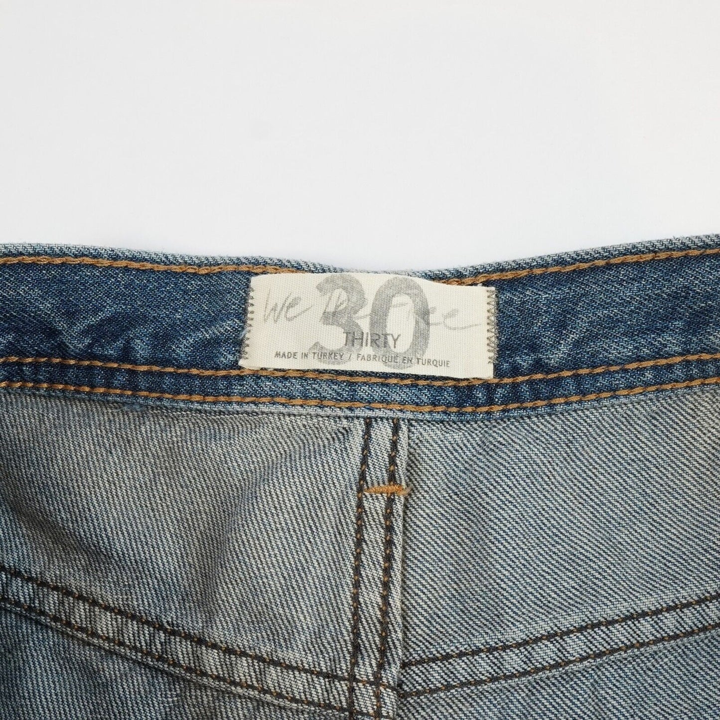 Free People Maggie Straight Leg Jeans Mid Rise Raw Hem - 30