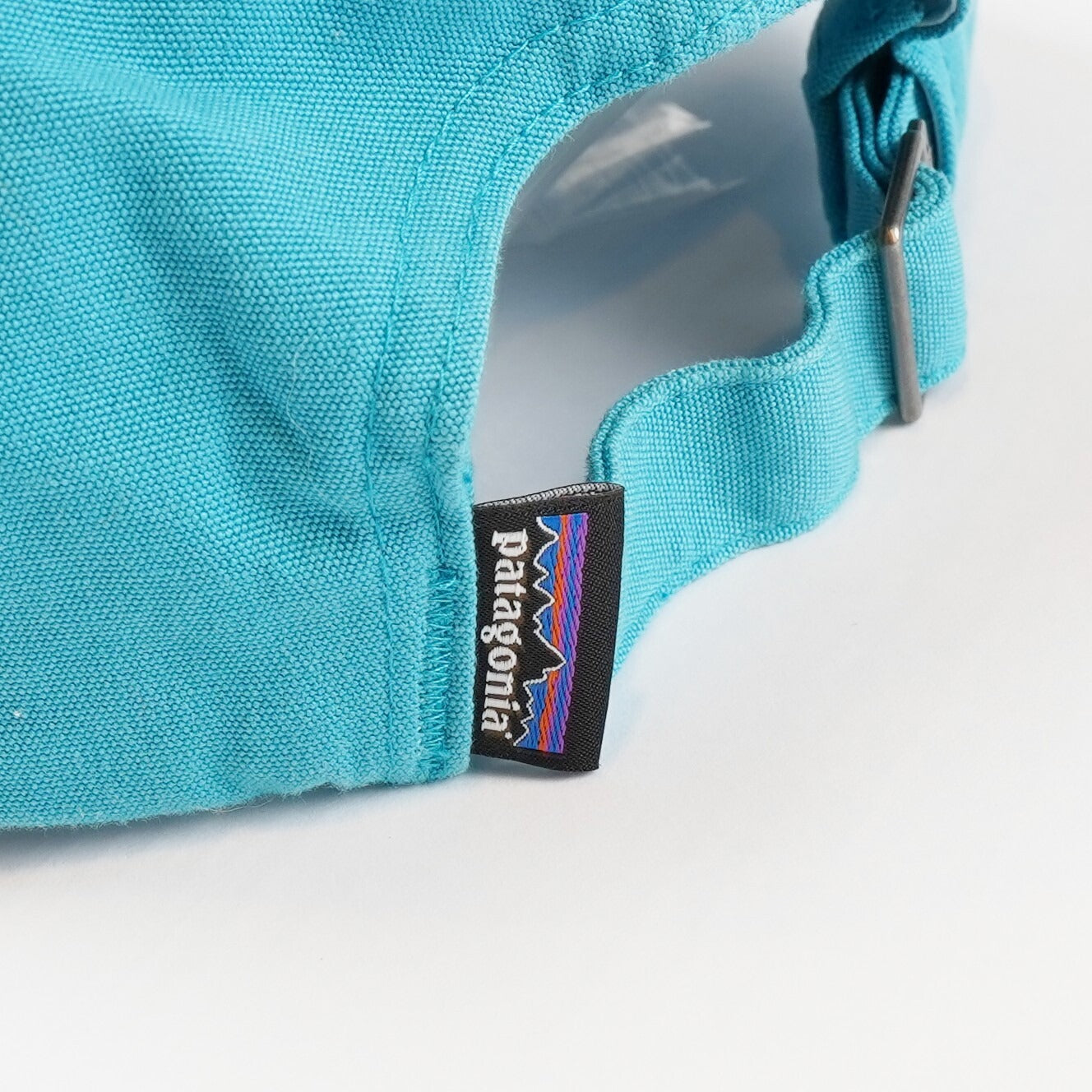 Patagonia Teal Blue Boardie Badge Patch Baseball Cap Adjustable Organic Cotton