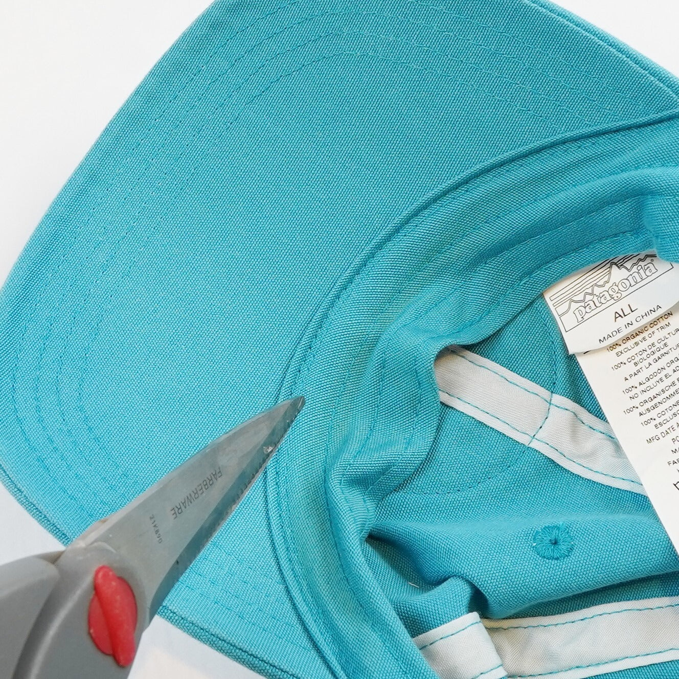 Patagonia Teal Blue Boardie Badge Patch Baseball Cap Adjustable Organic Cotton
