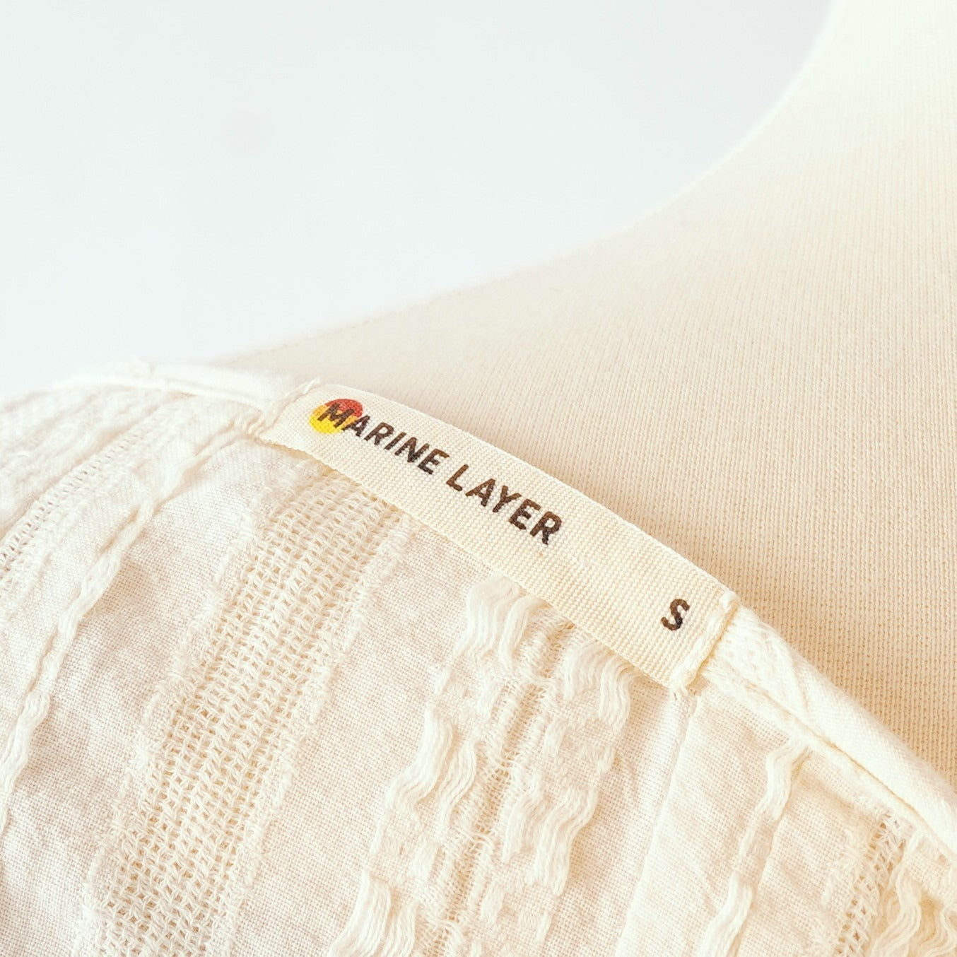 Marine Layer Dakota Cream Peasant Blouse - S