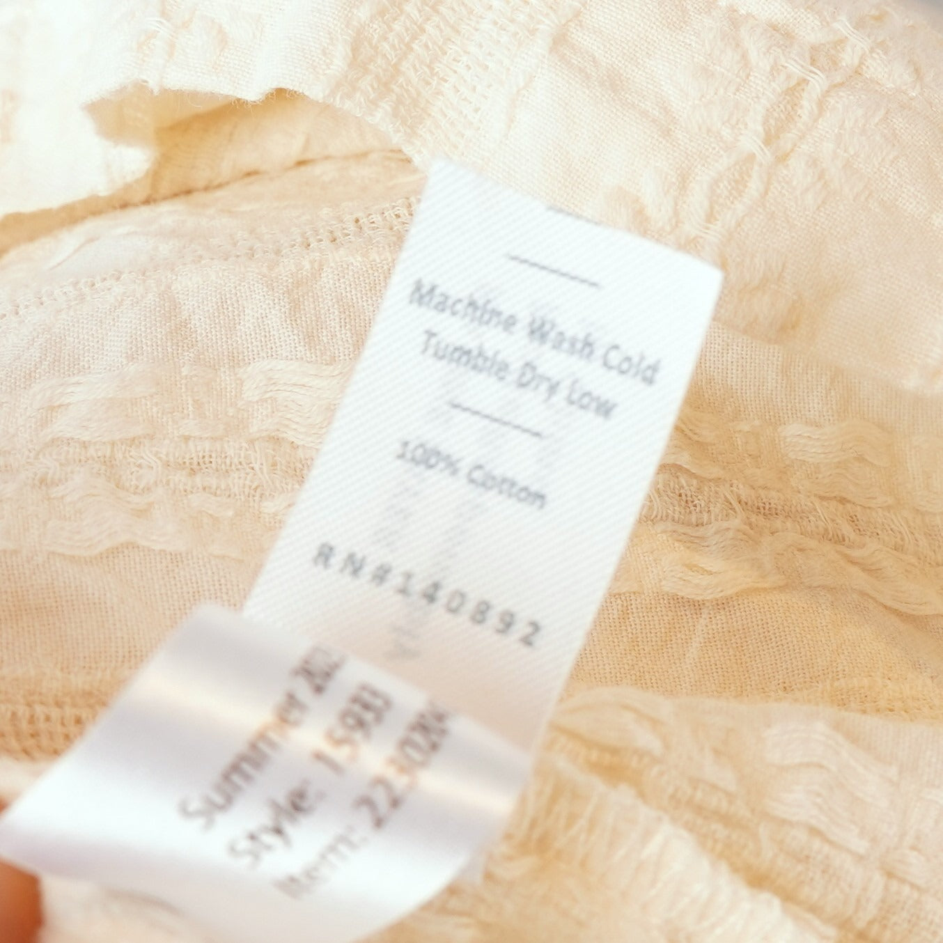 Marine Layer Dakota Cream Peasant Blouse - S