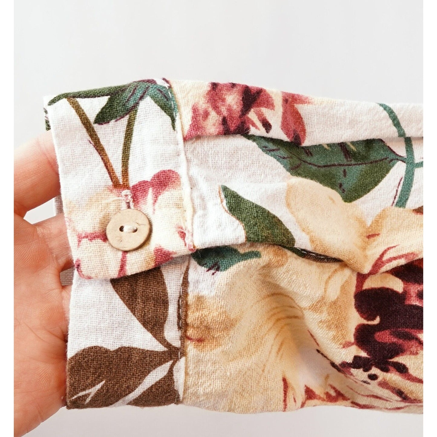 All Over Floral Print Cotton Shift Dress - L