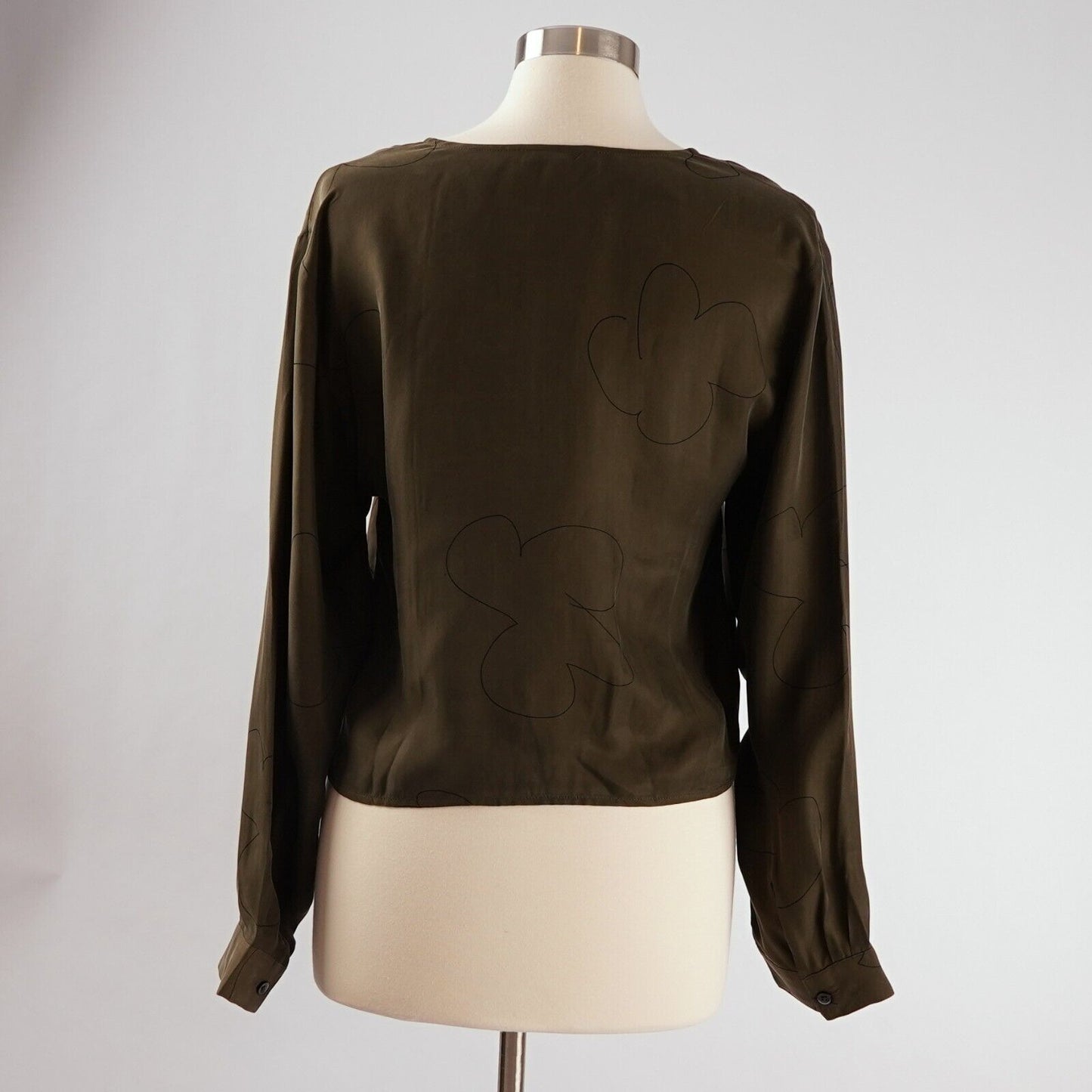 Madewell Brushed Ruched-Front Top Expedition Green - 8