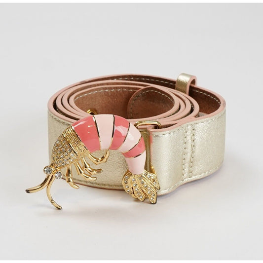 Lilly Pulitzer Gold Prawn/Shrimp Belt - L