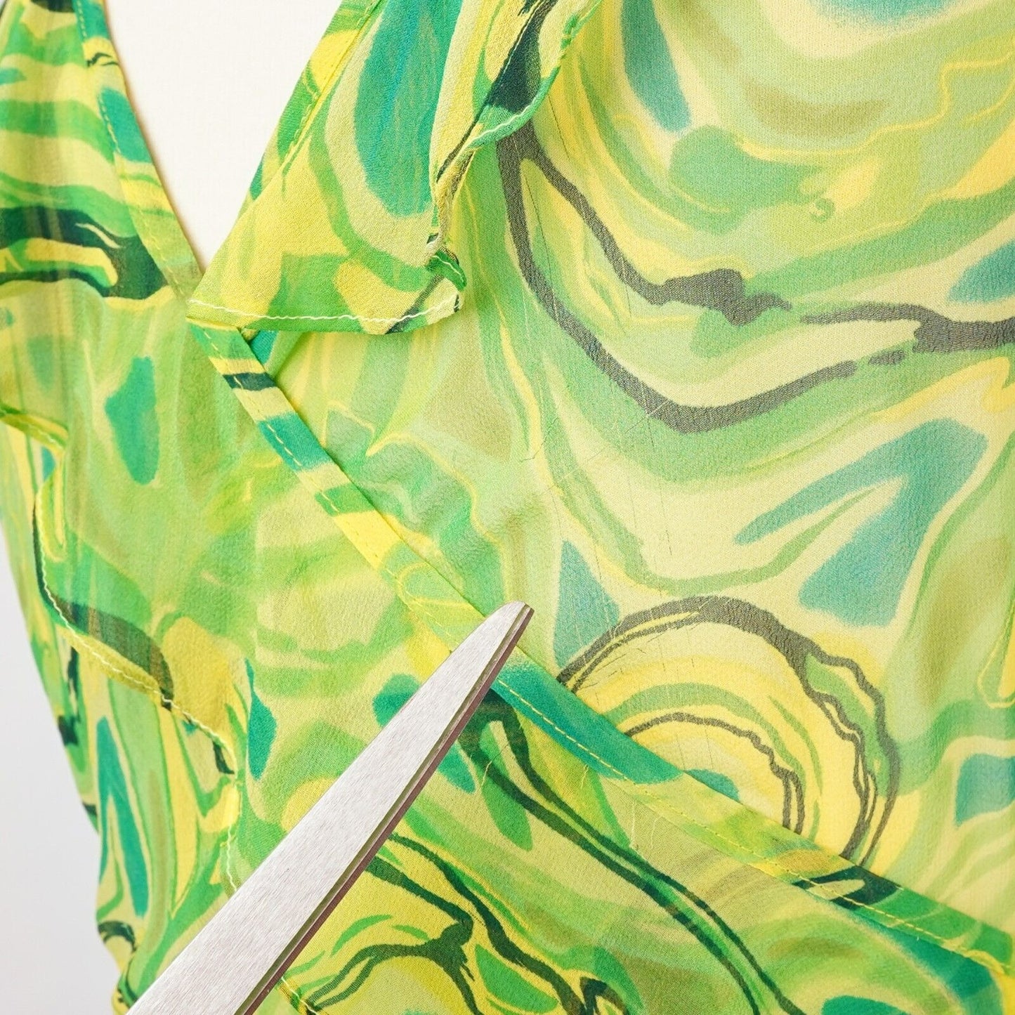 Betsey Johnson Sheer Silk Midi Wrap Dress - L