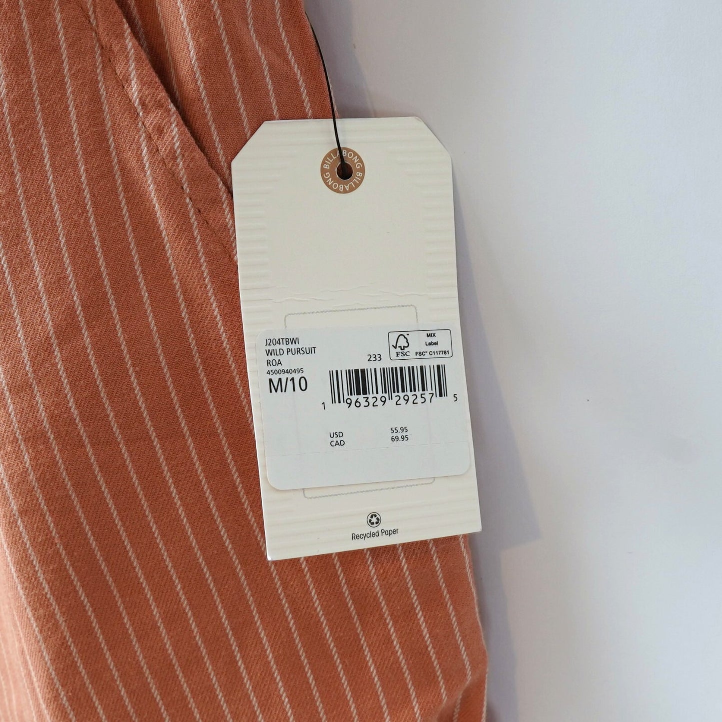 Billabong Wild Pursuit Romper Short Overalls - M