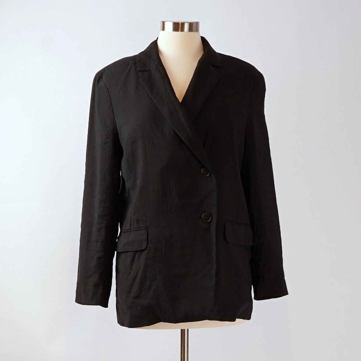 Madewell The Relaxed Blazer in Softdrape Black - S