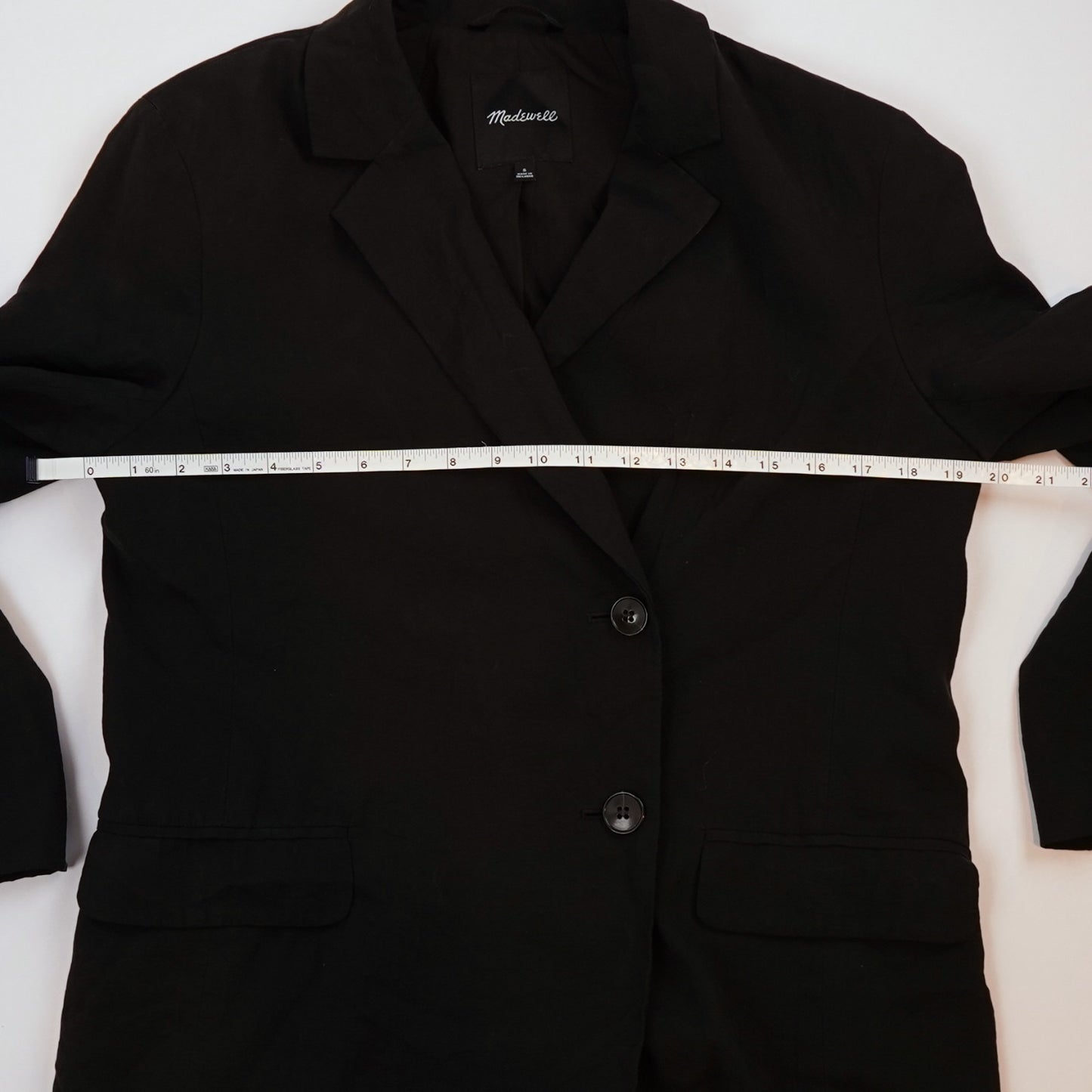 Madewell The Relaxed Blazer in Softdrape Black - S