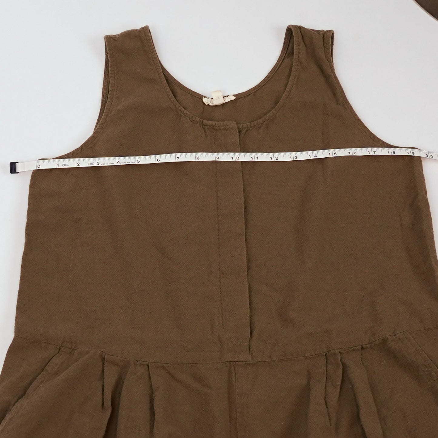 Eileen Fisher Organic Cotton Crepe Jumpsuit Olive Green - M