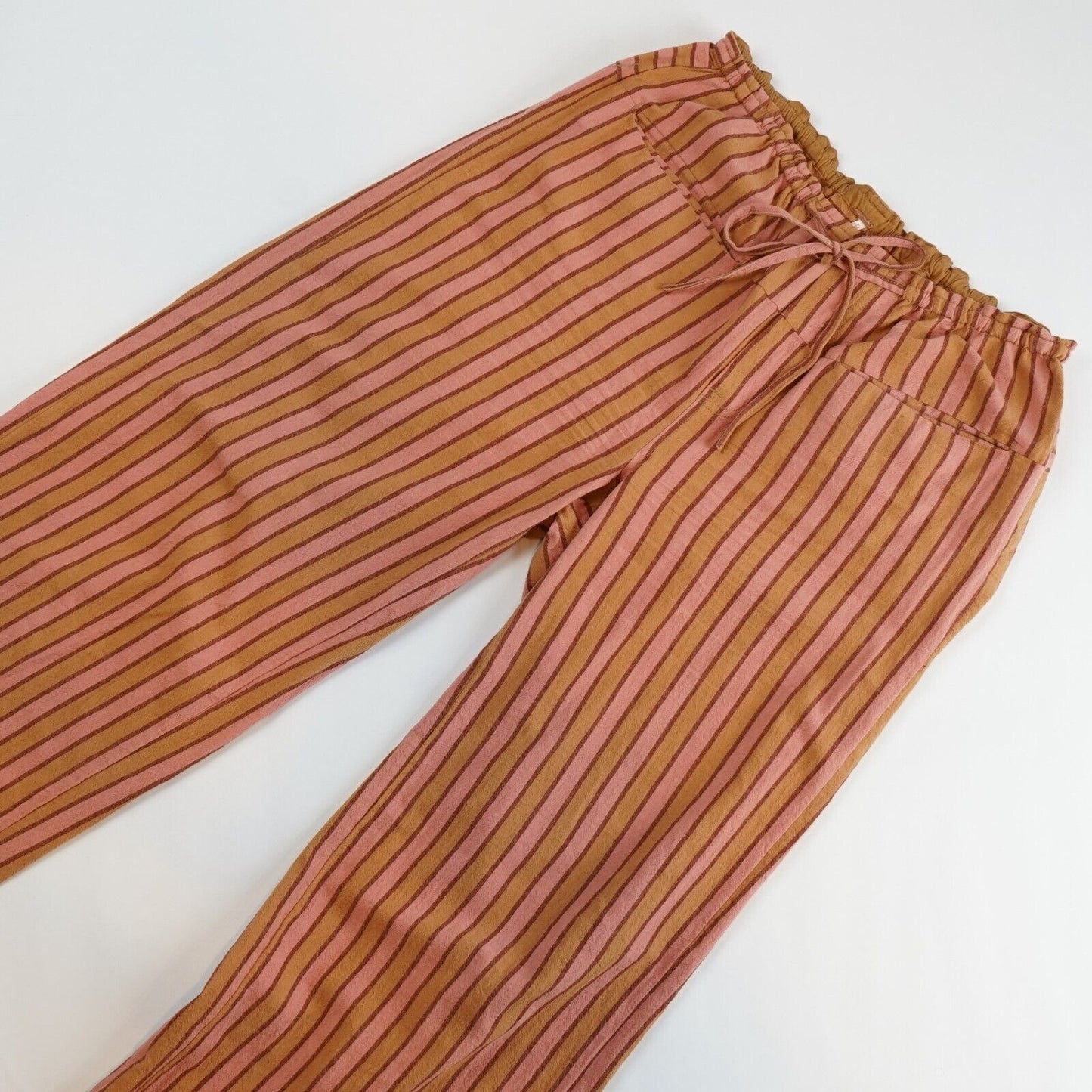 Free People Hudson Canyon Stripe Wide Leg Pants Brown Combo - M