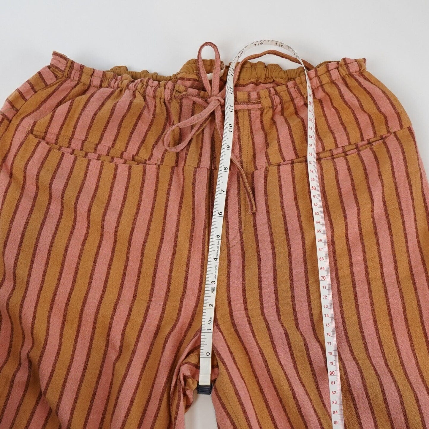 Free People Hudson Canyon Stripe Wide Leg Pants Brown Combo - M