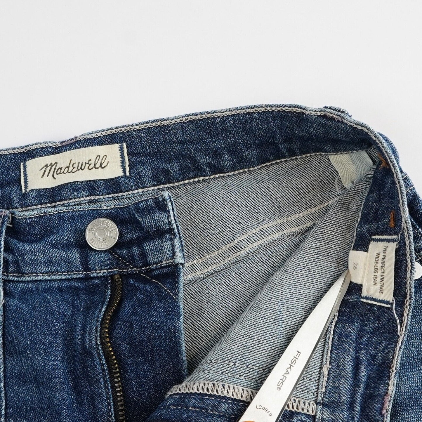 Madewell Perfect Vintage Wide Leg Jeans Raynor Wash Pocket Edition - 26