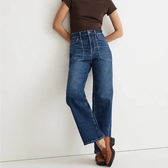 Madewell Perfect Vintage Wide Leg Jeans Raynor Wash Pocket Edition - 26