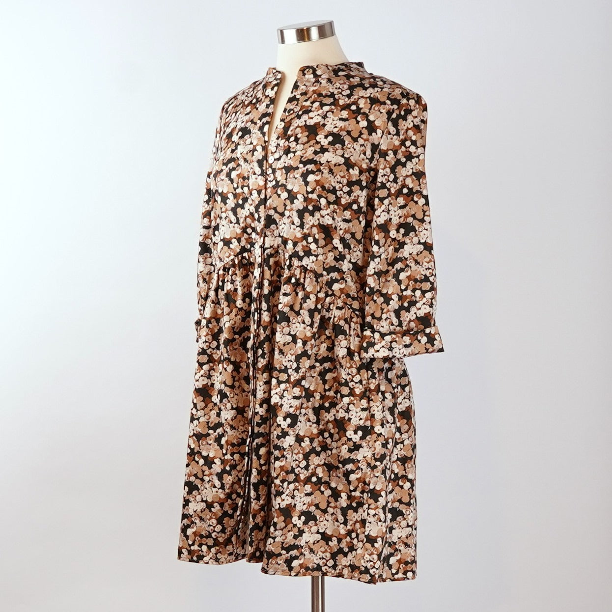 Tuckernuck Royal Mini Cotton Poplin Stretch Shirt Dress Woodrose Print - S