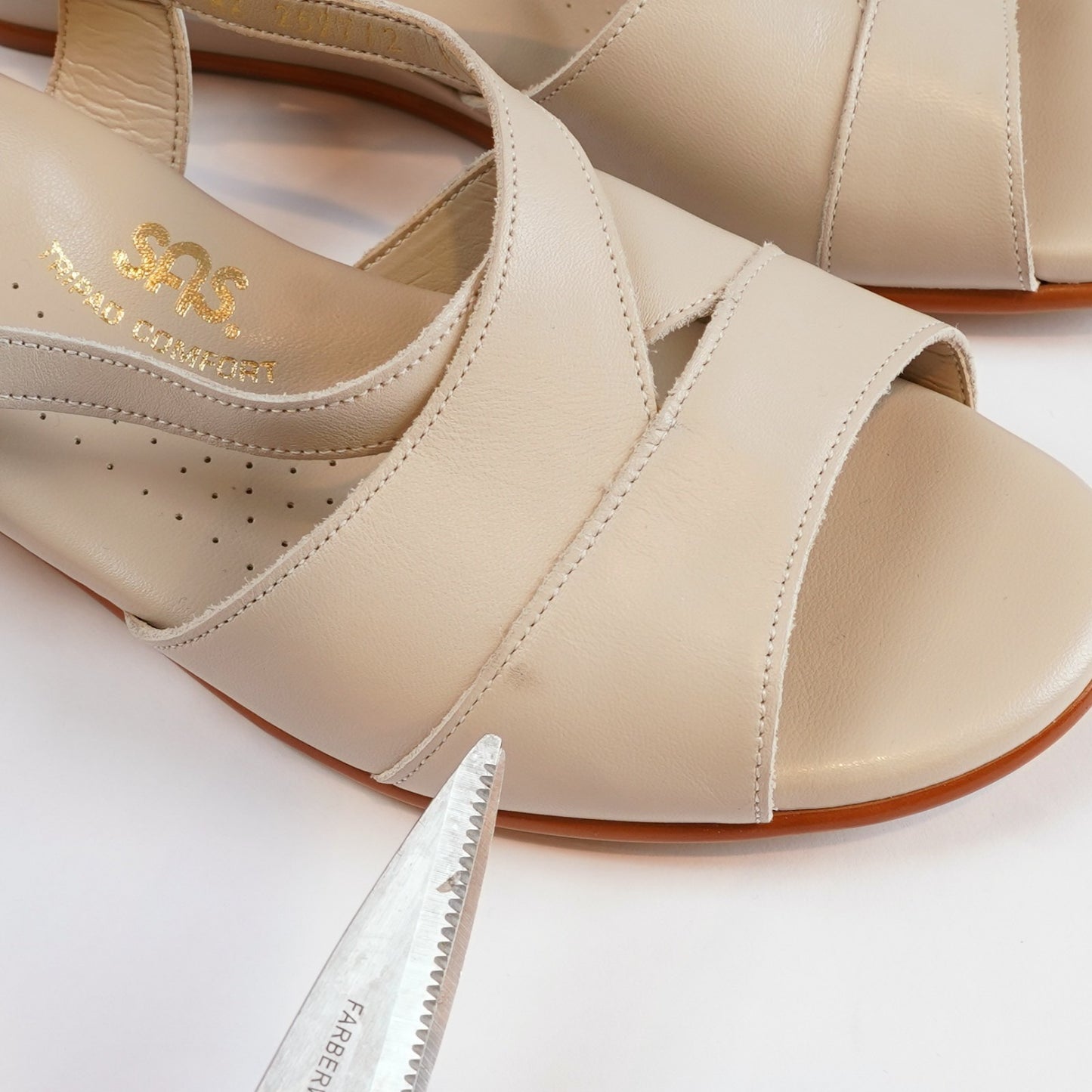 SAS Caress Cross Strap Wedge Sandal Bone White Tripad Comfort - 8