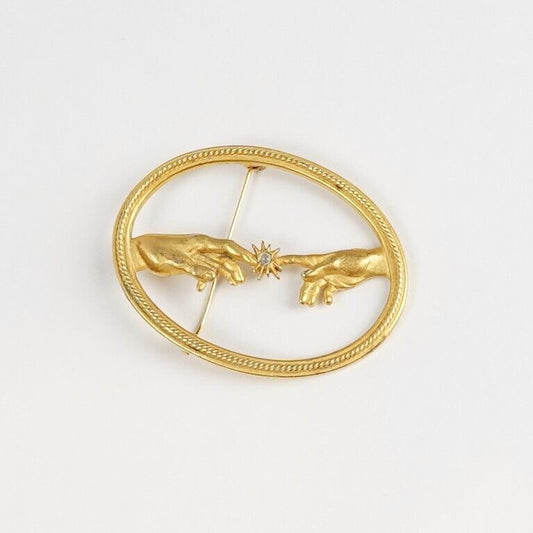 JJ Jonette Large Brooch Vintage 1980's