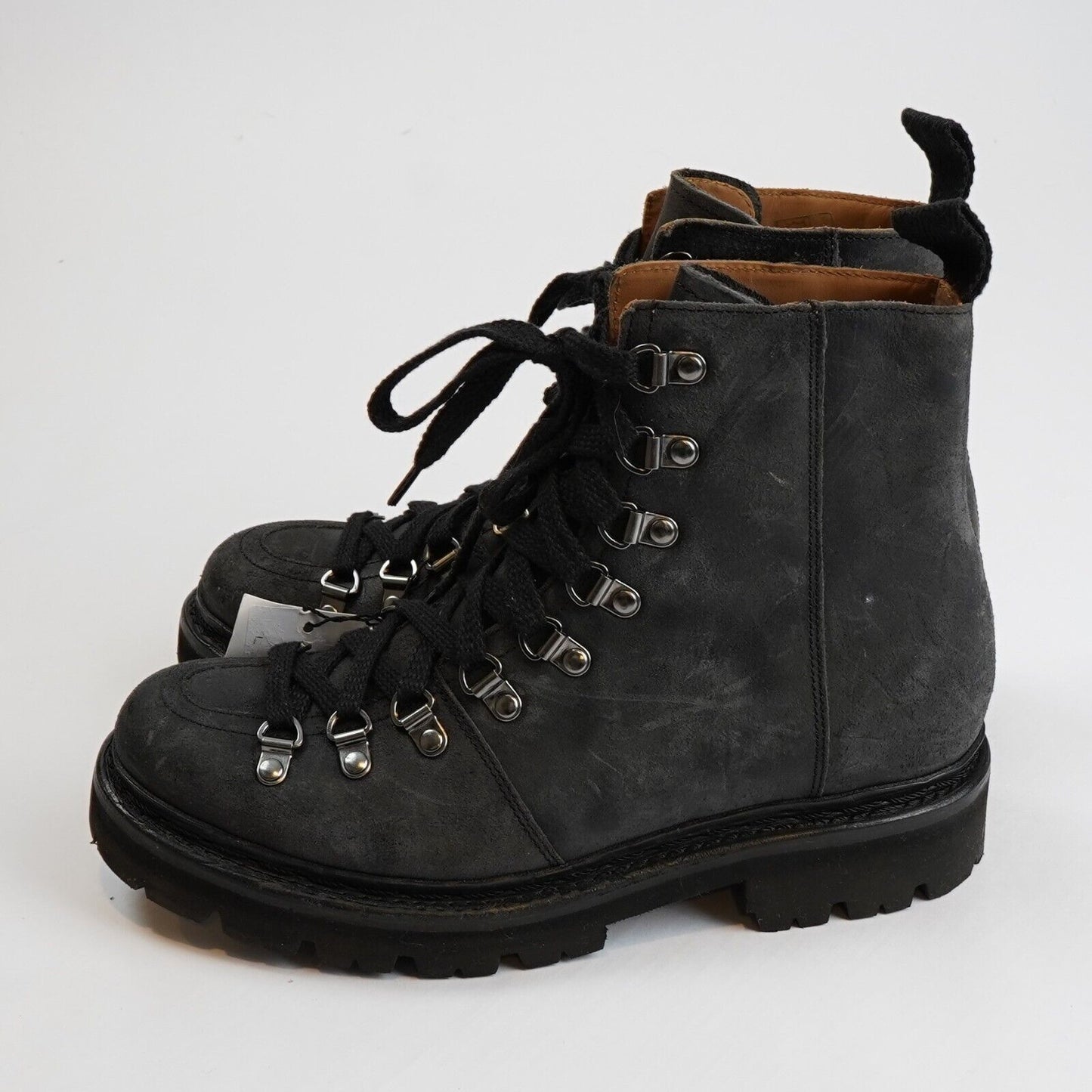 Grenson Nanette Boots Distressed Black Leather - 8.5