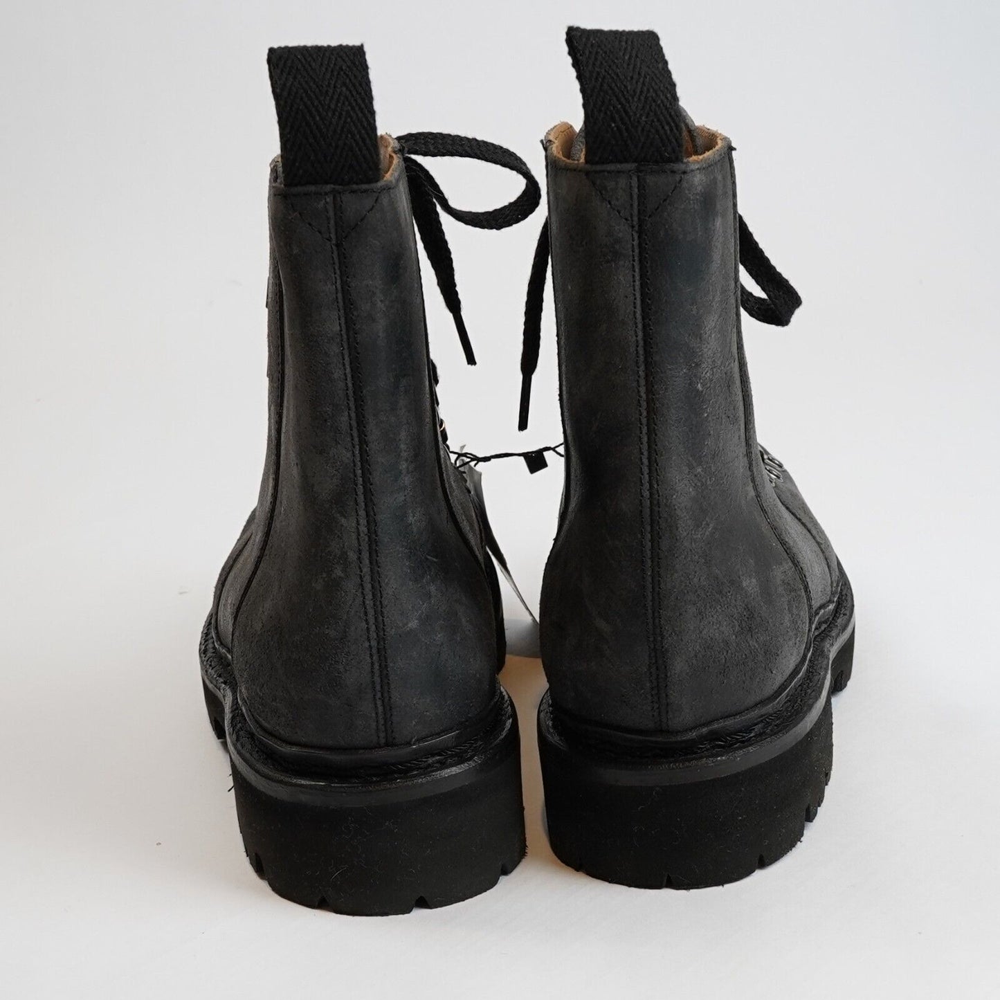 Grenson Nanette Boots Distressed Black Leather - 8.5