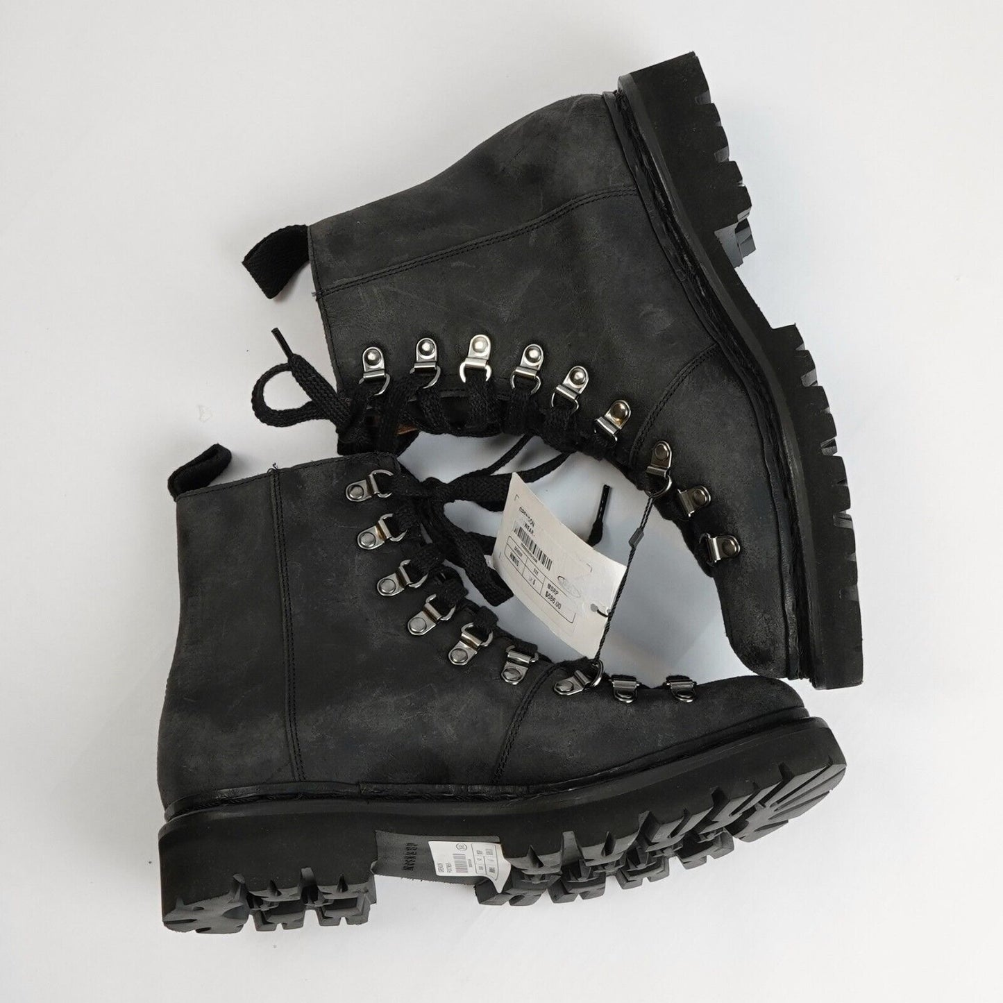 Grenson Nanette Boots Distressed Black Leather - 8.5