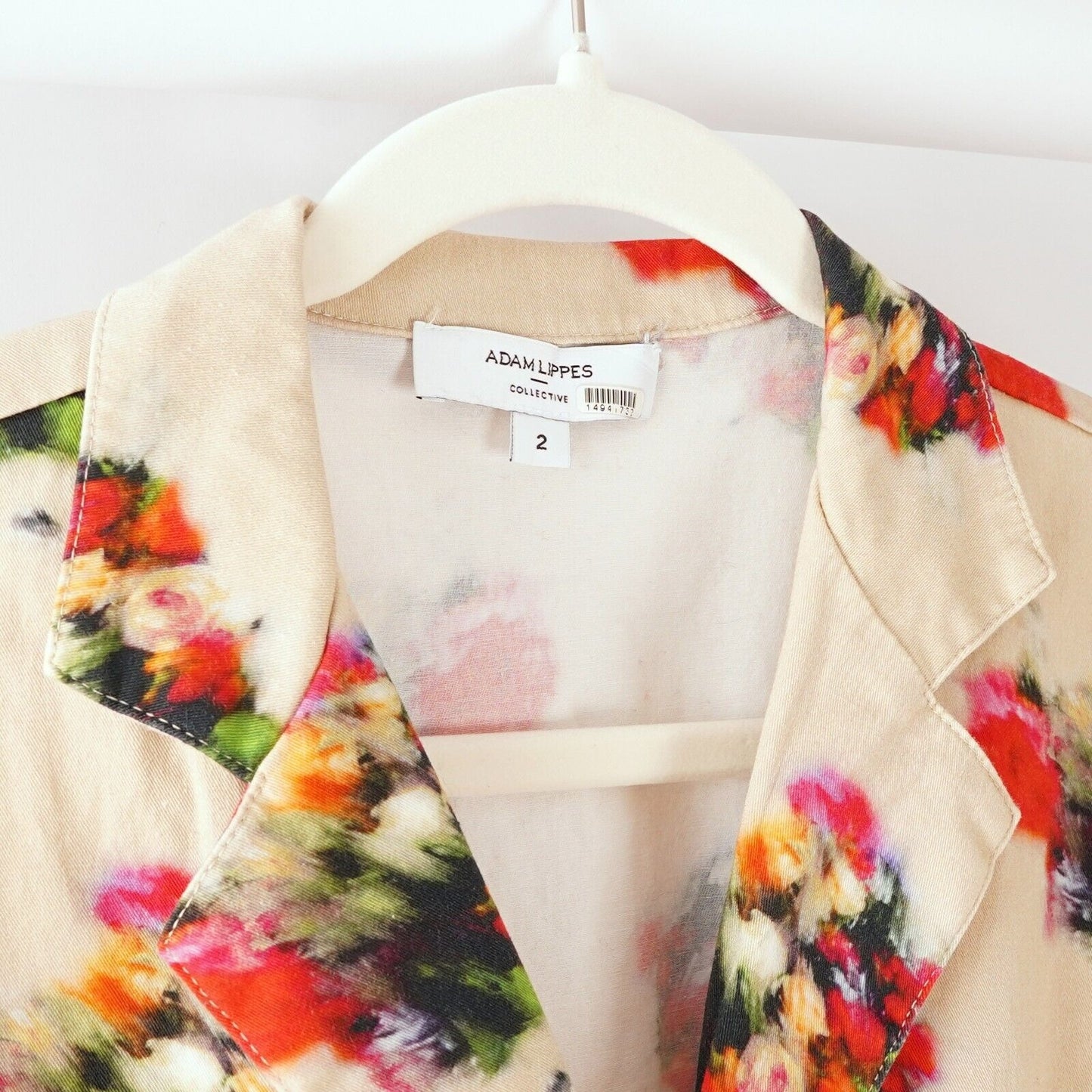 Adam Lippes Blurry Floral Short Sleeve Romper - 2