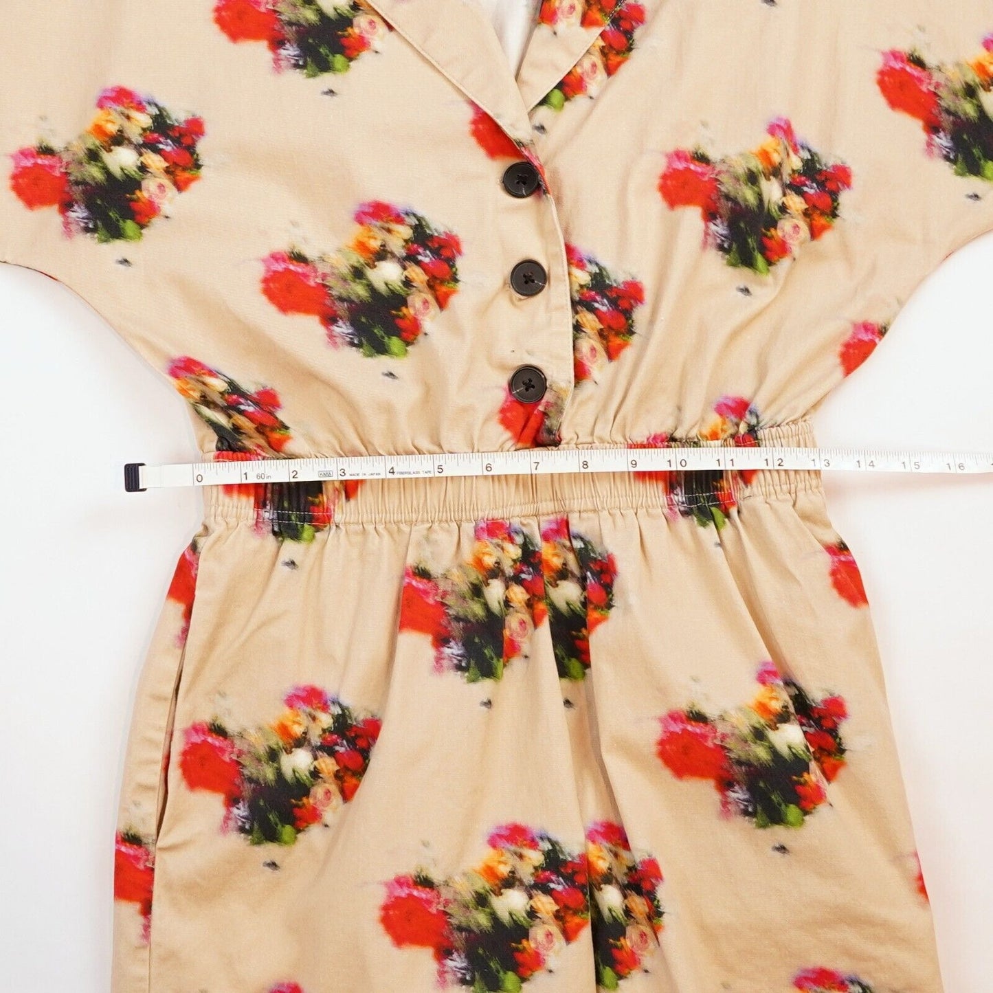 Adam Lippes Blurry Floral Short Sleeve Romper - 2