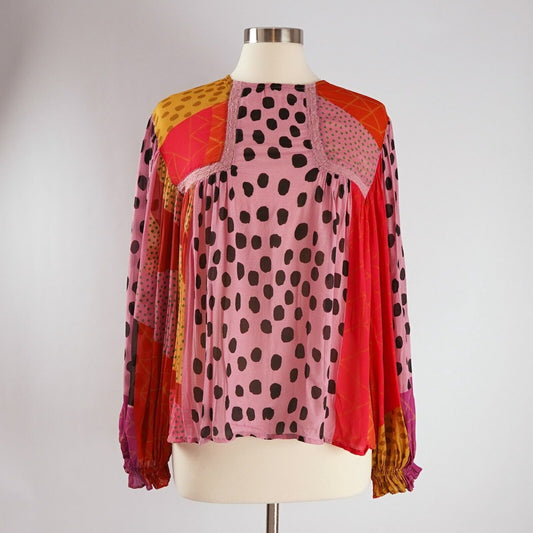 Bl^nk London Miranda Peasant Blouse - XS - EUC