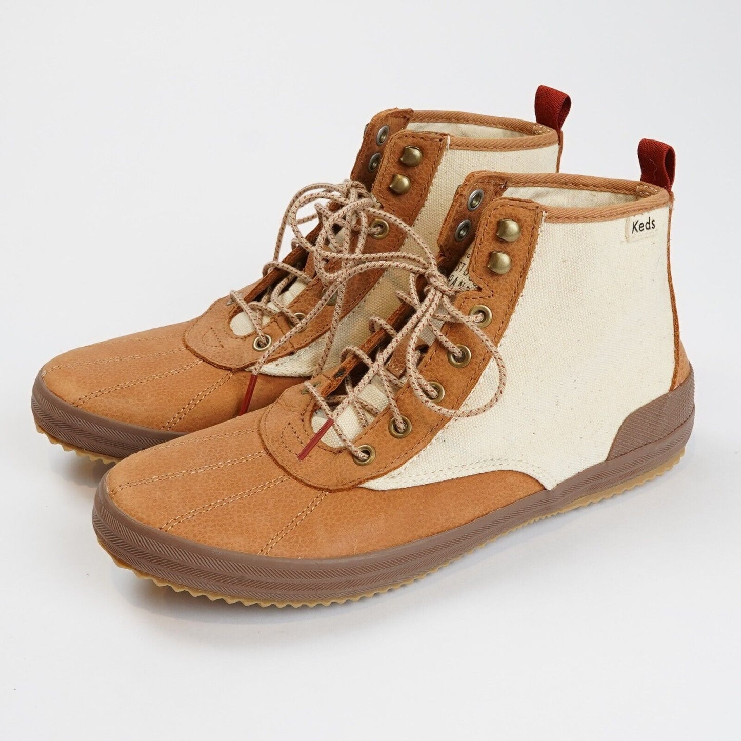 Keds x Forestbound High Top Canvas Leather Scout Boots/Sneakers - 8.5