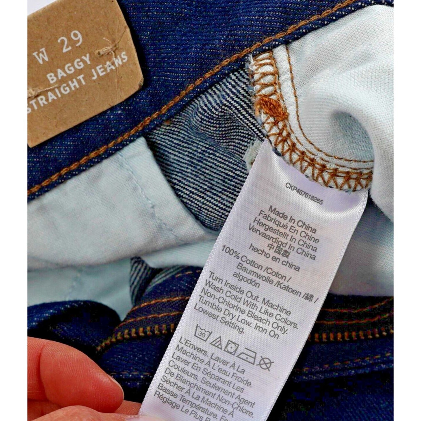 Madewell Baggy Straight Jeans in Woodham Wash: Pleated Edition - 29