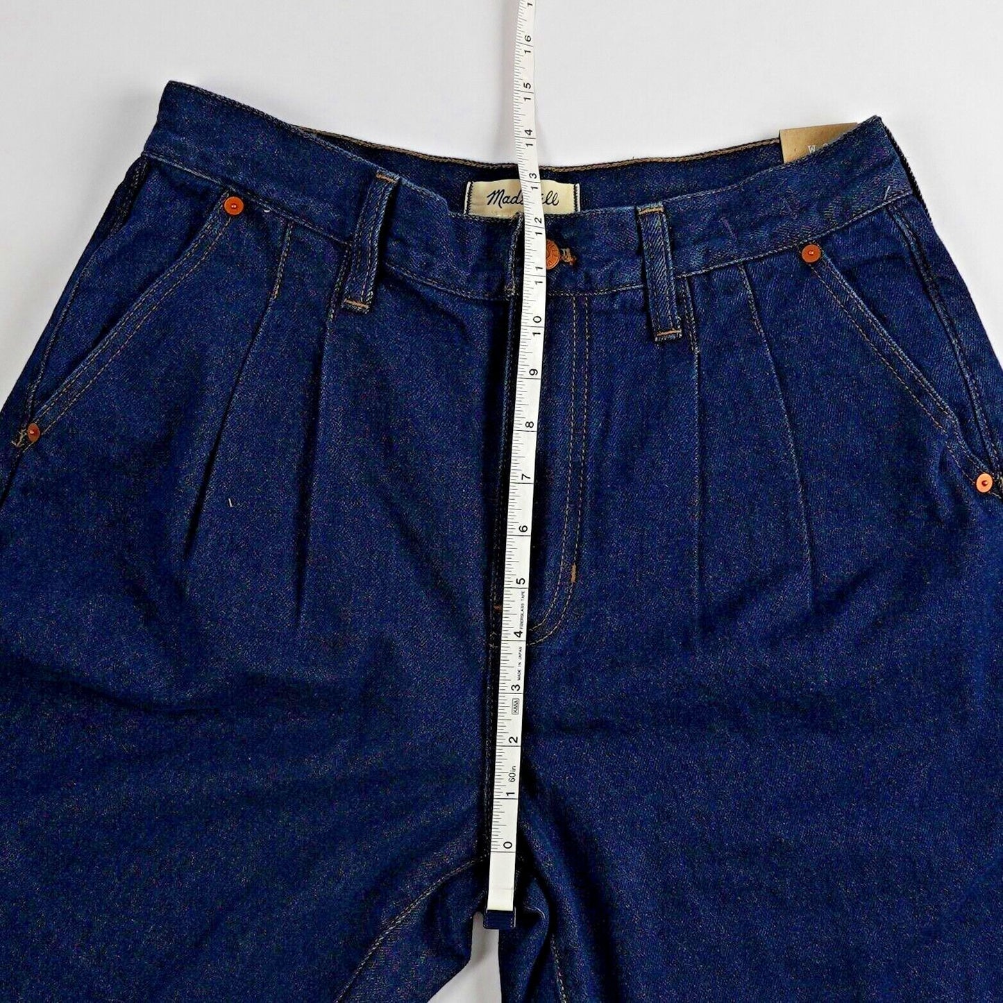 Madewell Baggy Straight Jeans in Woodham Wash: Pleated Edition - 29