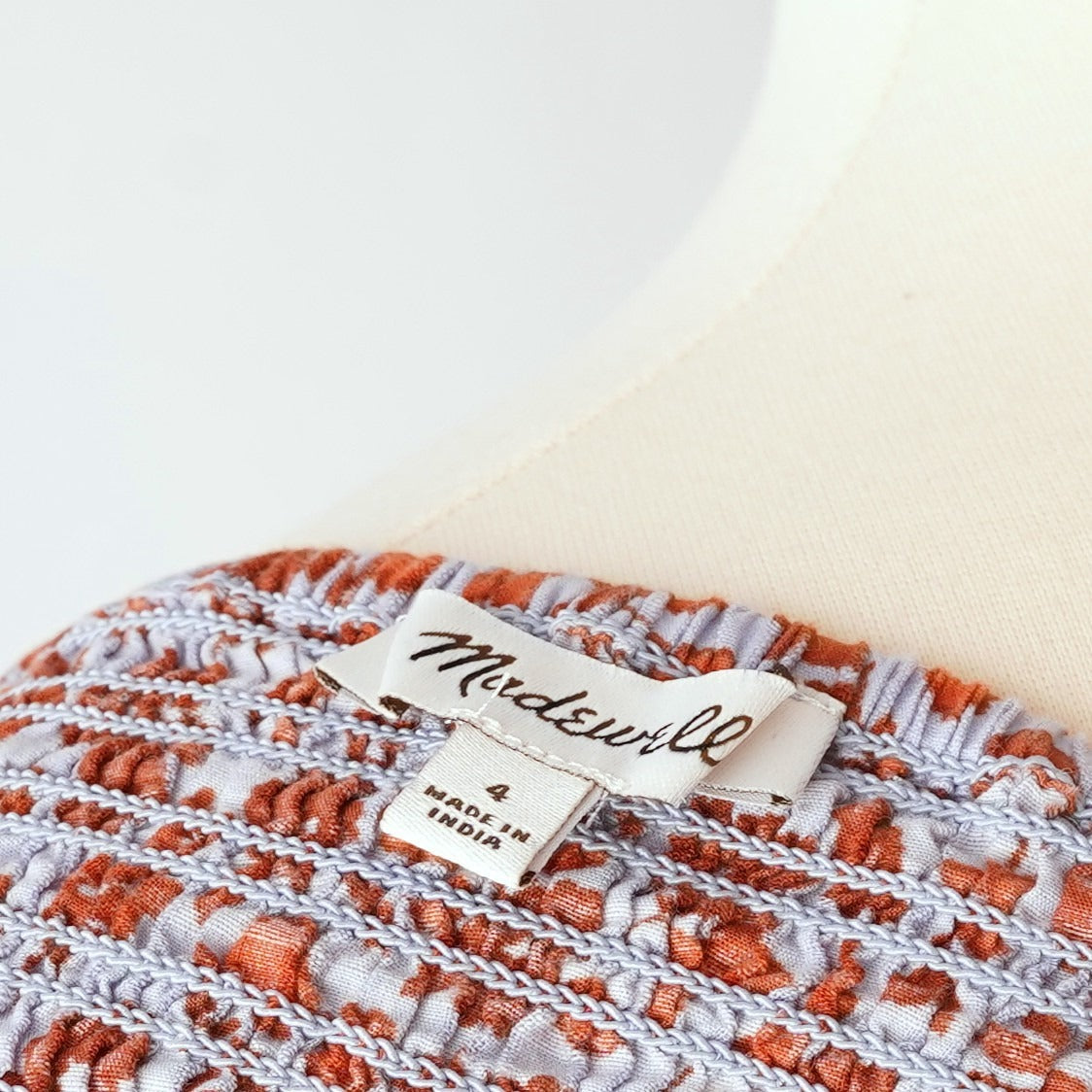 Madewell Button-Front Smocked-Back Top in Piccola Floral - 4