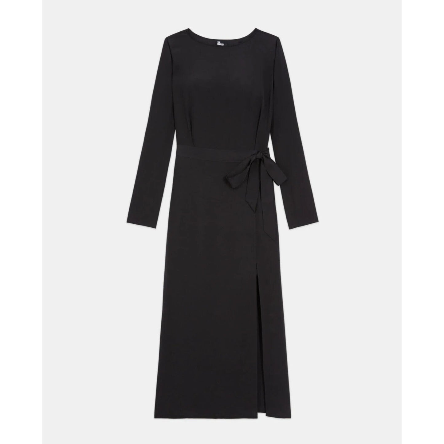 The Kooples Silk Wrap Maxi/Midi Dress with Lace Peekaboo - S