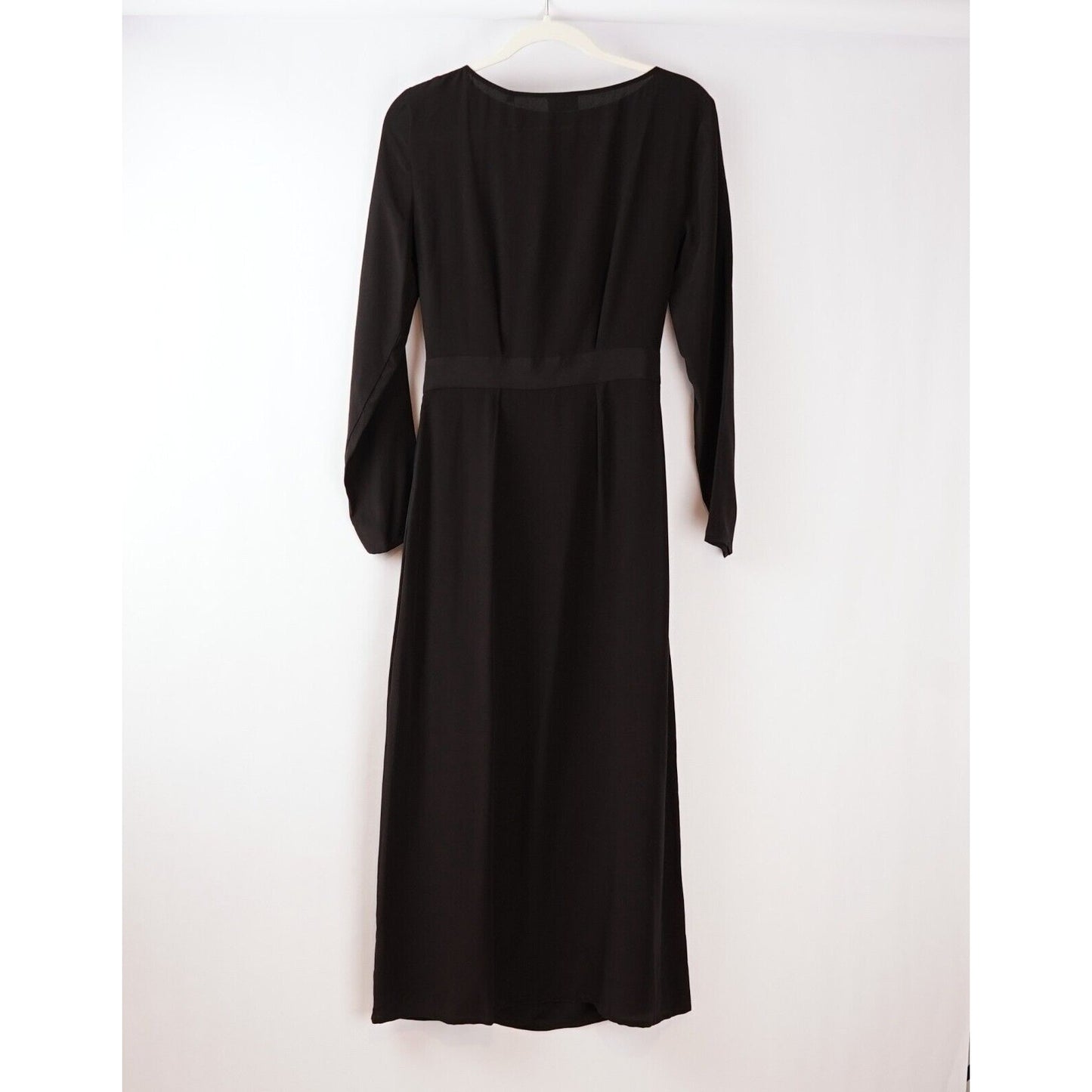 The Kooples Silk Wrap Maxi/Midi Dress with Lace Peekaboo - S