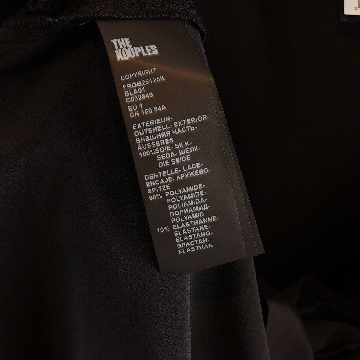 The Kooples Silk Wrap Maxi/Midi Dress with Lace Peekaboo - S