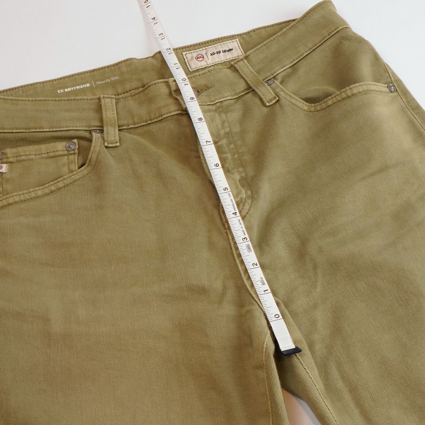 AG Adriano Goldschmied Ex Boyfriend Slouchy Slim Jeans Olive -  27