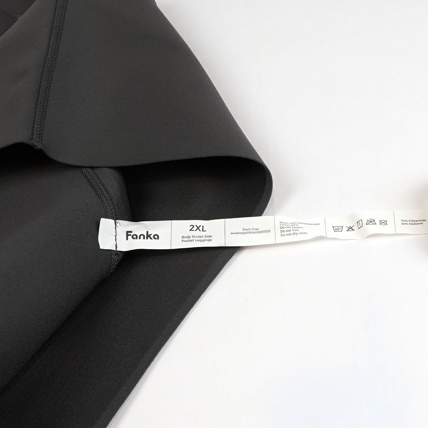 Fanka Body Sculpt Side Pocket 7/8 Compression Leggings Dark Gray - 2XL