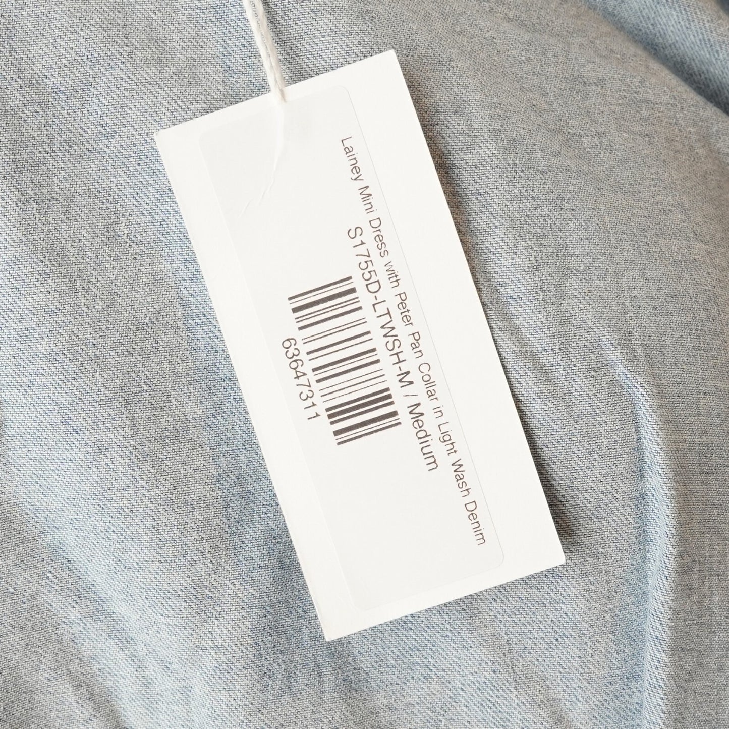 Sofie the Label Lainey Denim Mini Dress Peter Pan Collar - M