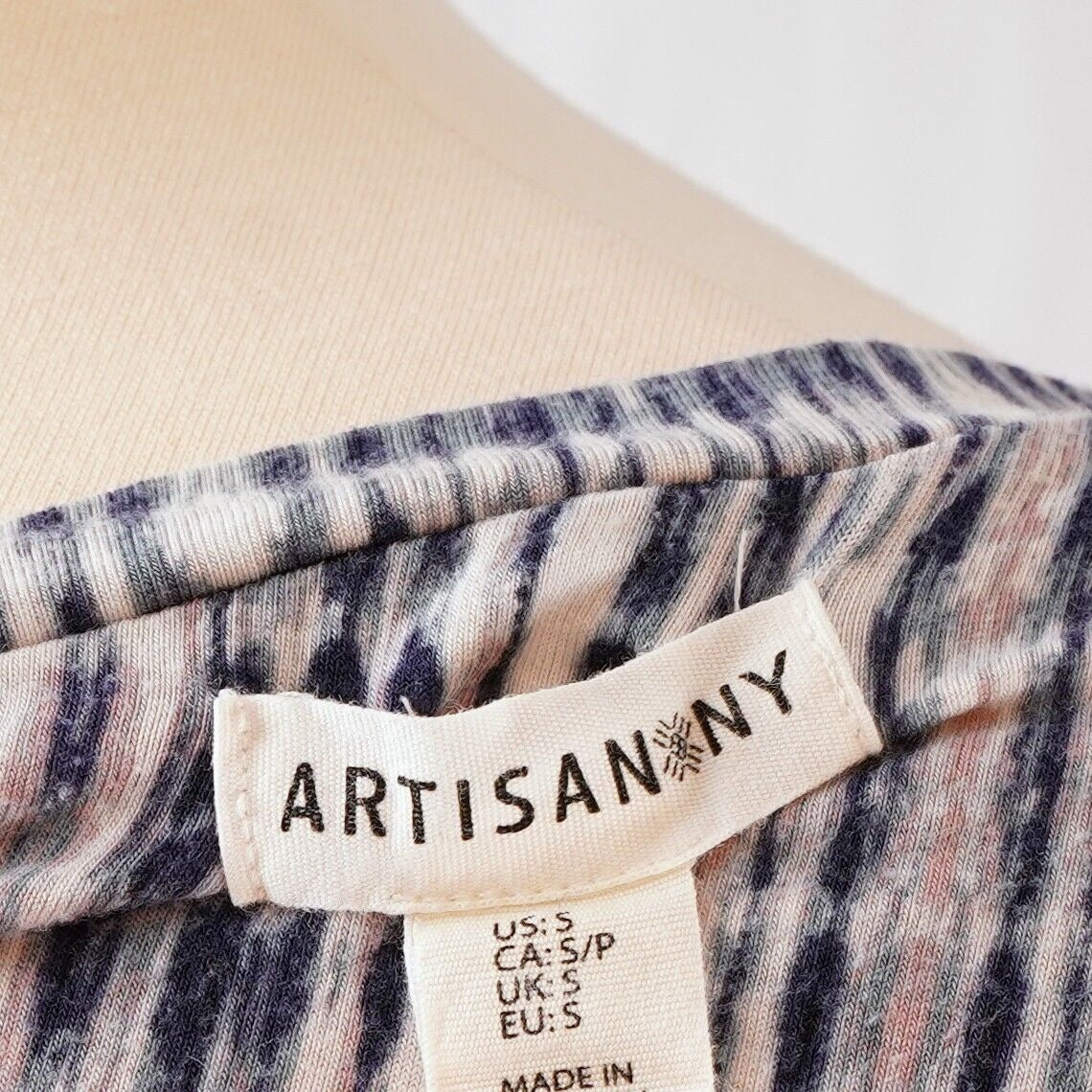 Artisan NY Tank Tie Dye Blue Gradiant Swing Dress - S