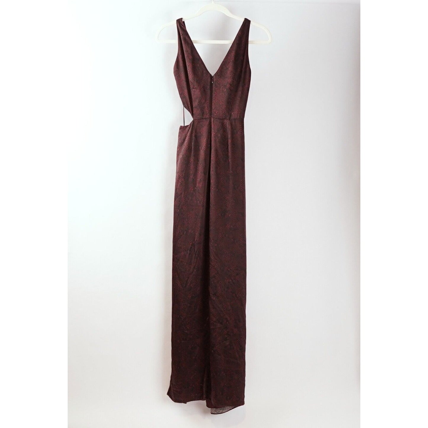 Nicholas Silvina Twist Wrap Cutout Snakeskin Gown 100% Silk - XS