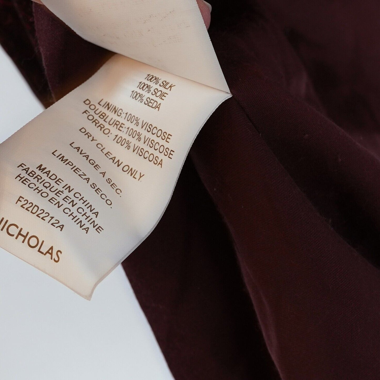 Nicholas Silvina Twist Wrap Cutout Snakeskin Gown 100% Silk - XS