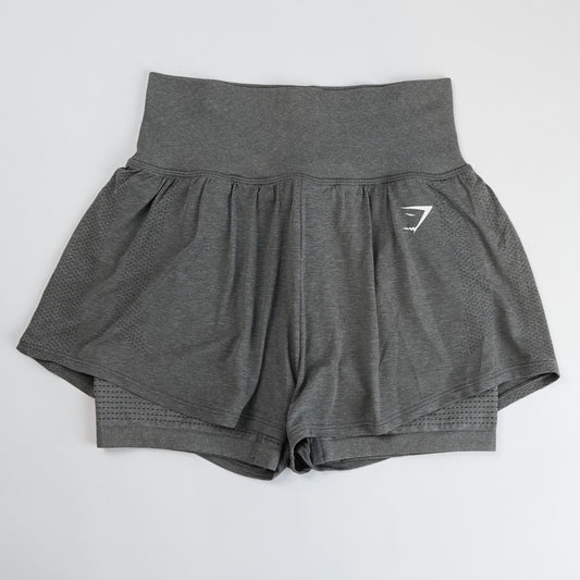 Gymshark Vital Seamless 2.0 2-in-1 Shorts Gray Marl - M