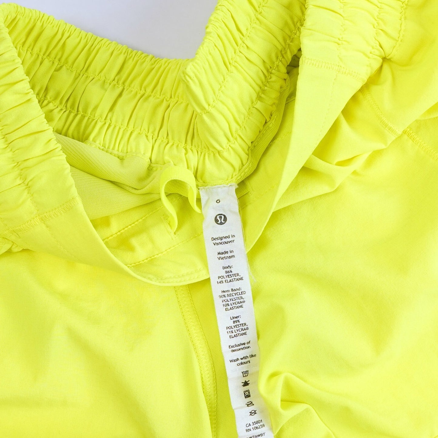 Lululemon Hotty Hot Shorts Highlight Yellow Long 4" - 6