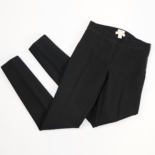 J Crew Gigi Pant Black Ponte Stretch Trouser Legging Side Zip - 2