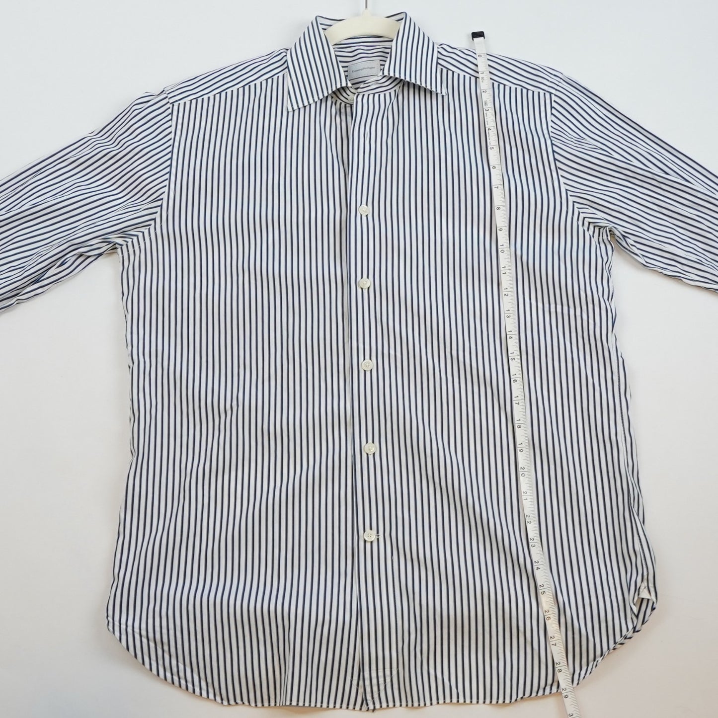 Ermenegildo Zegna Striped Long Sleeve Button Down Collared Shirt - 39 Medium