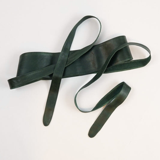 ADA Collection Leather Wrap Belt in Evergreen - OS