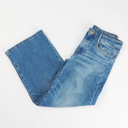 J Jill High Rise Wide Full-Leg Crop Jeans -  4